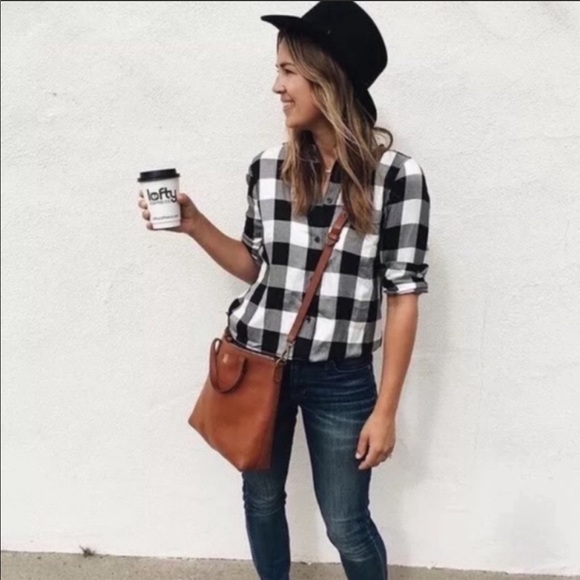 Madewell Tops - MADEWELL slim ex-boyfriend shirt in buffalo check
